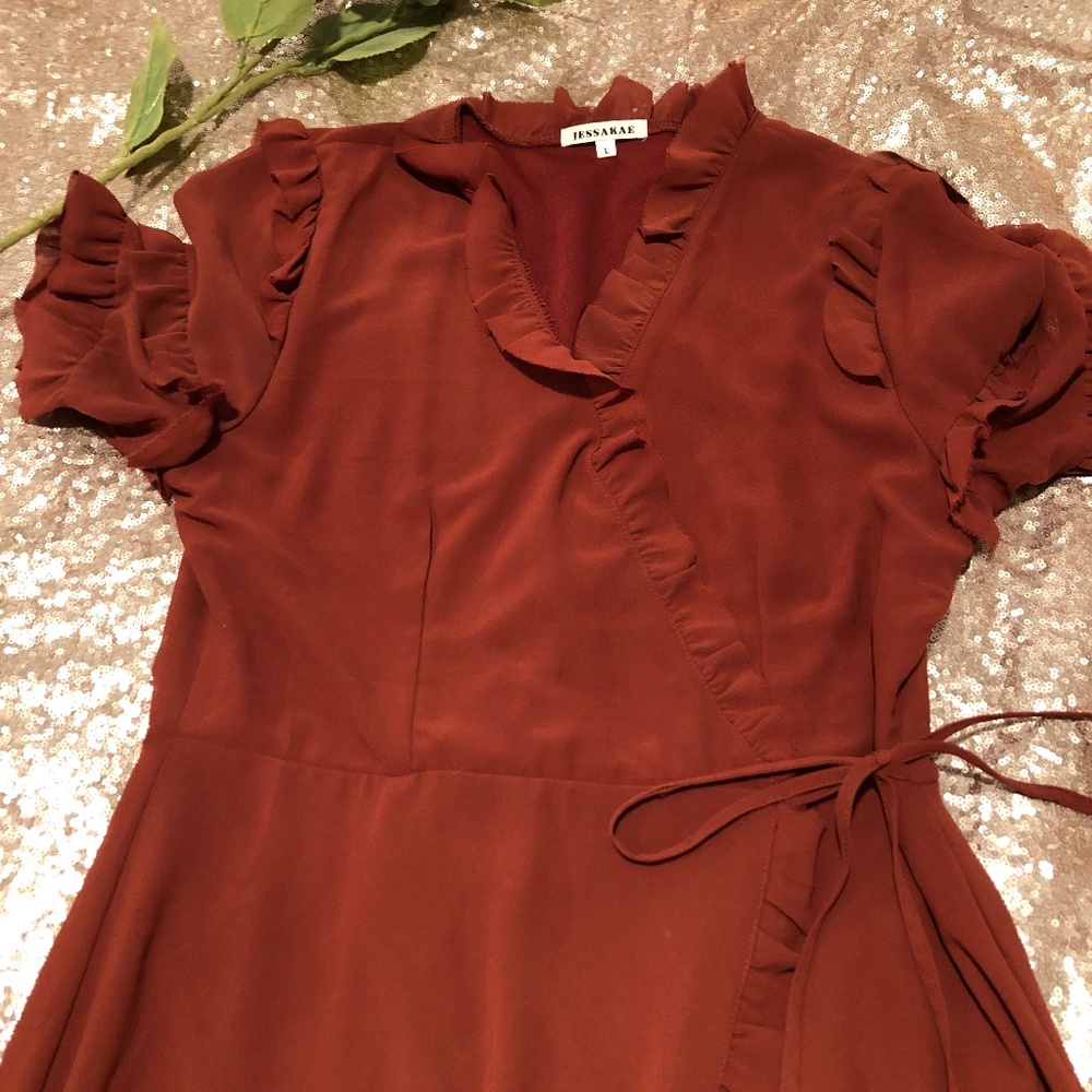 Rust orange dress